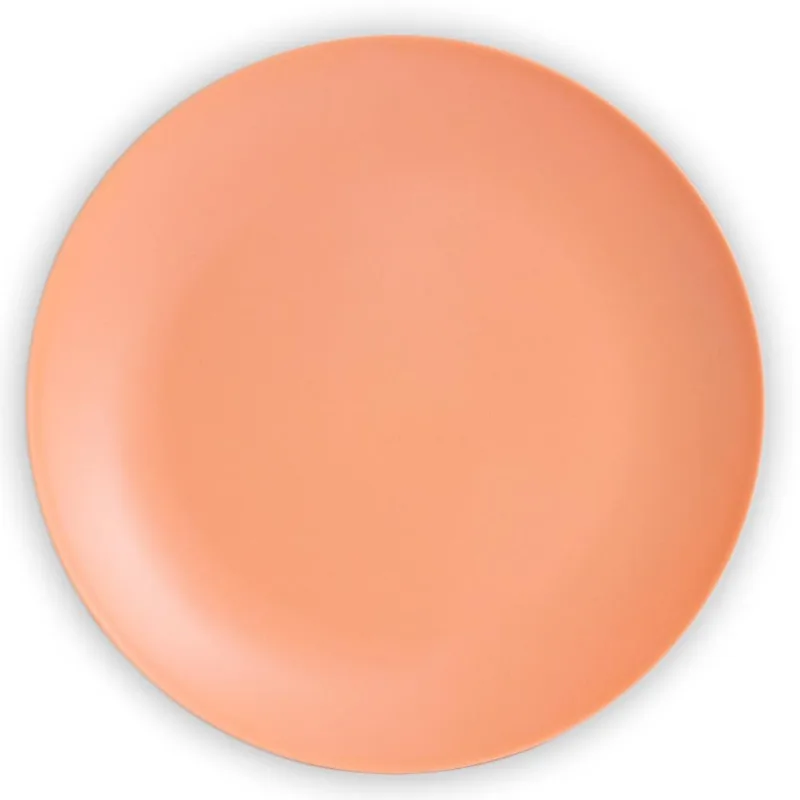 Prato de Melamina Raso 26.5x1.6cm CV202396 Coral Fosco