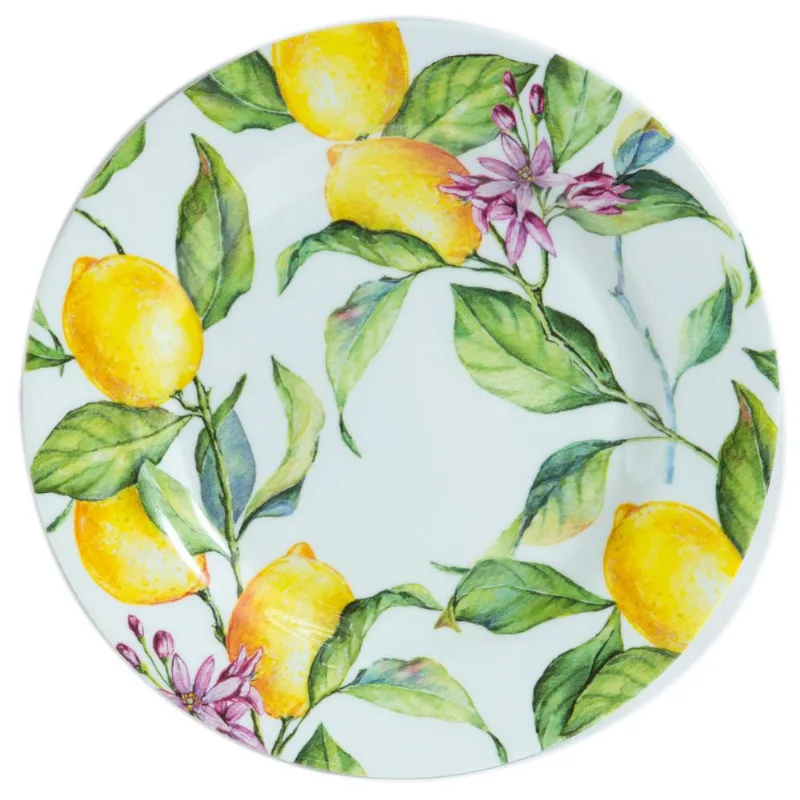 Prato de Melamina Raso Limone 25x1.3cm CV202392