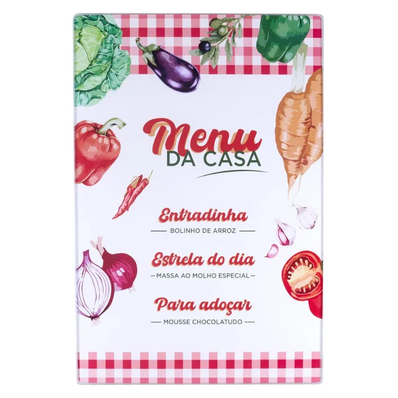 Tábua de Corte Vidro 20x30cm Cazza Sortida