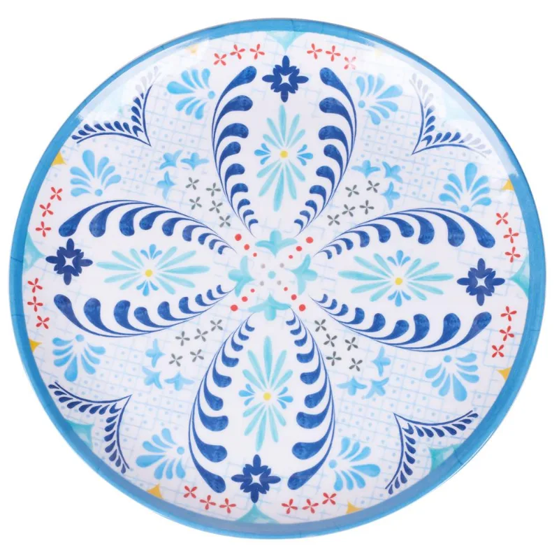 Prato de Melamina Raso 28cm Cazza Mandala Flower