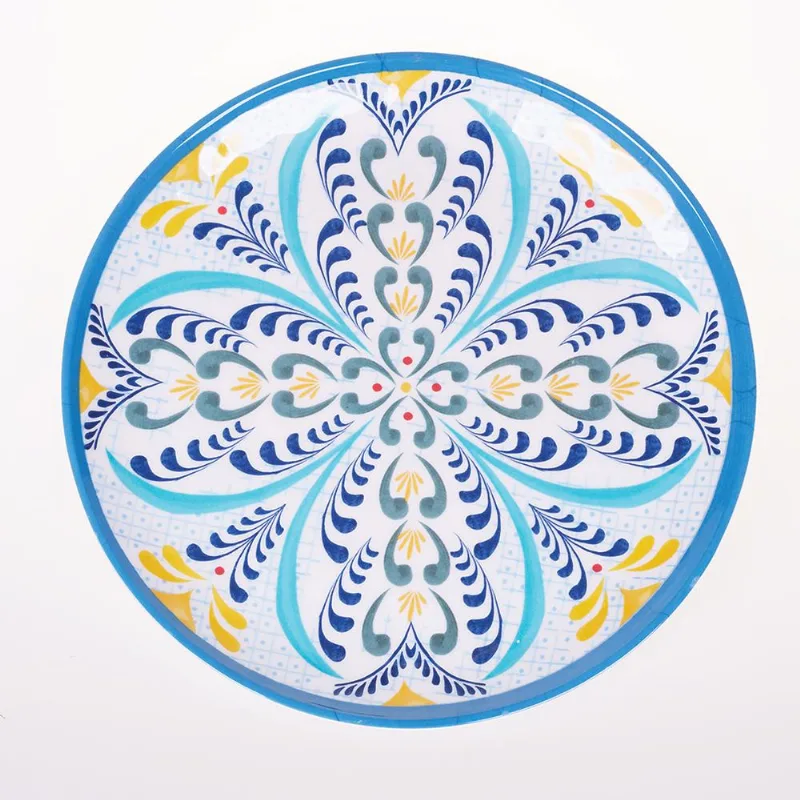 Prato de Melamina Sobremesa 22cm Cazza Mandala Flower