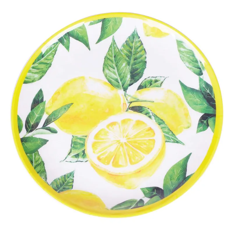 Prato de Melamina Sobremesa 22cm Cazza Citric