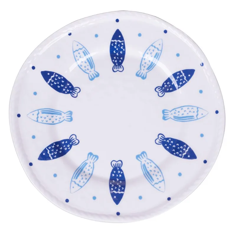 Prato de Melamina Sobremesa 22cm Cazza Seaside