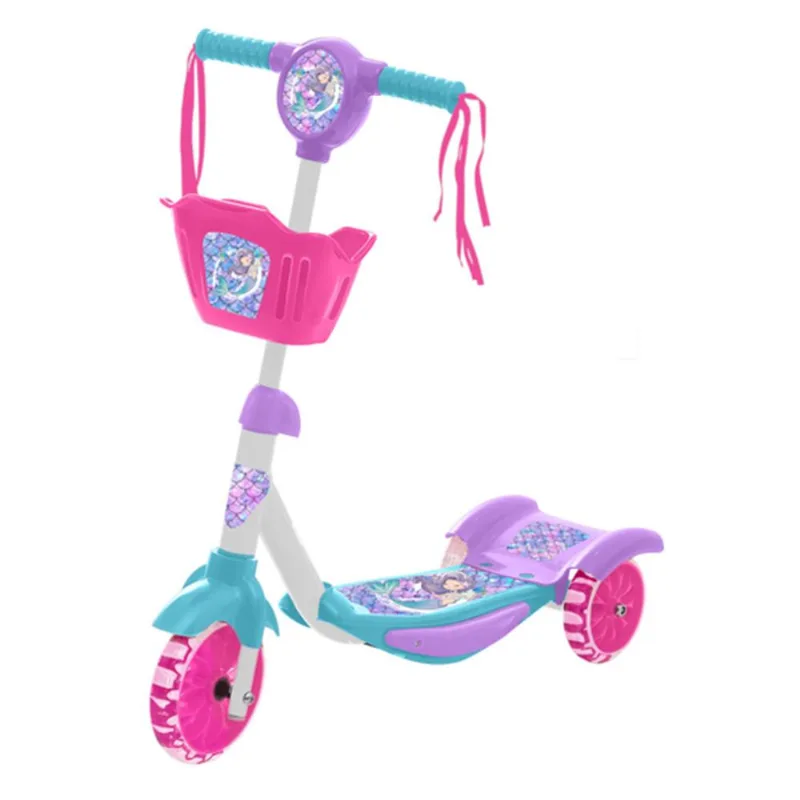Patinete 3 Rodas Com Cesta Sereia Play&amp;fun