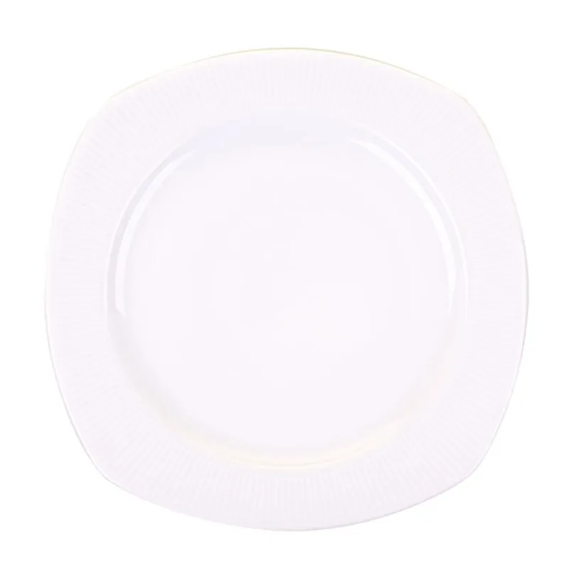 Prato de Porcelana Raso 24cm Cazza Lumi Branco