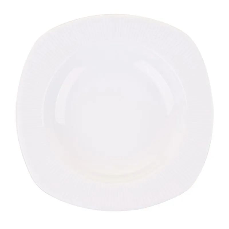 Prato de Porcelana Fundo 22cm Cazza Lumi Branco