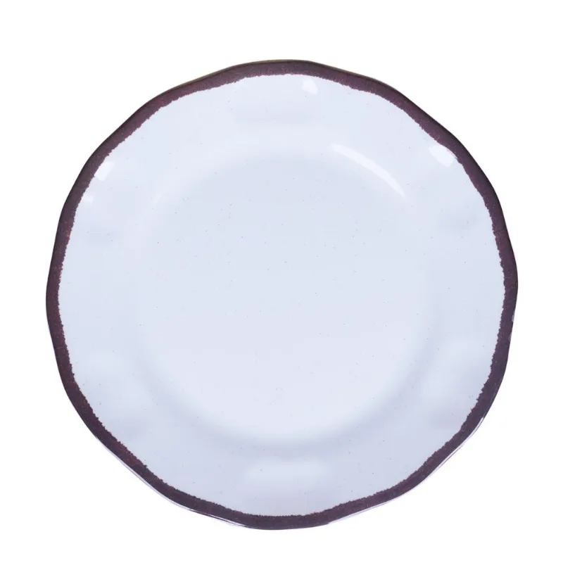 Prato Raso de Melamina 28cm Flakes Cazza Prato Raso de Melamina 28m Flakes Cazza