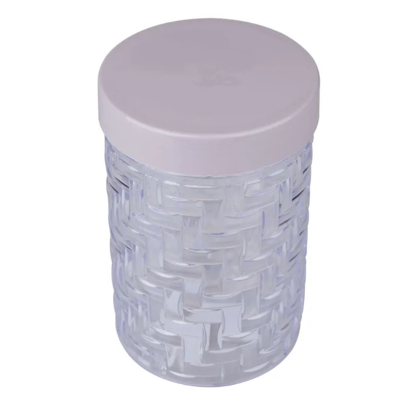 Pote Rattan 1.2L Cristal Cazza Amêndoa