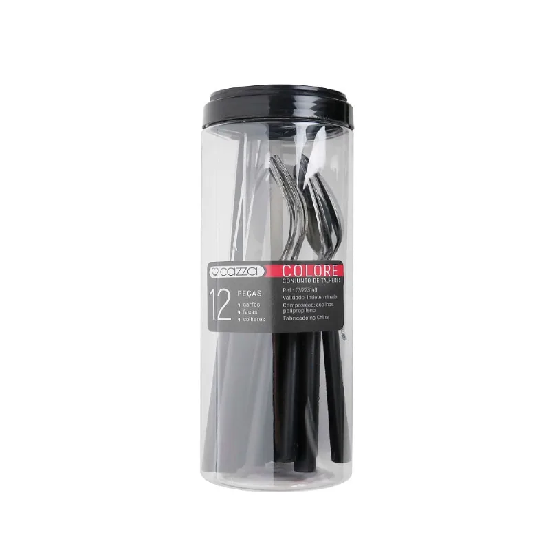 Faqueiro Cazza Colorê em Inox 12 Peças - Item Sortido UNICA