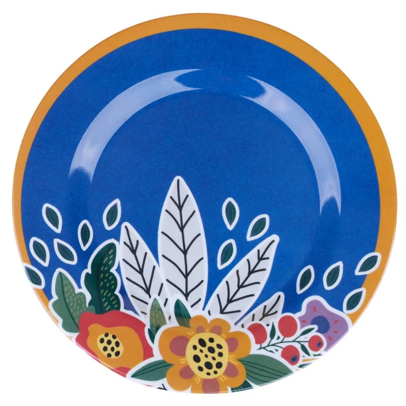 Prato Melamina Sobremesa Anthropologie Cazza Azul