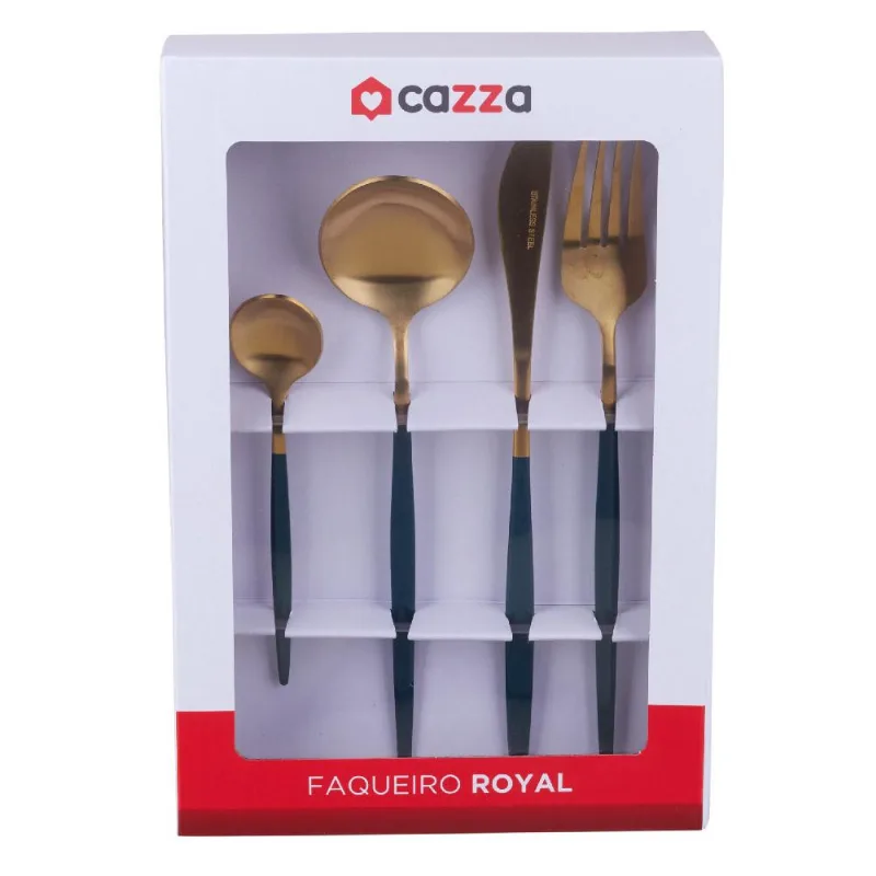 Faqueiro 16 Peças Inox Royal Cazza