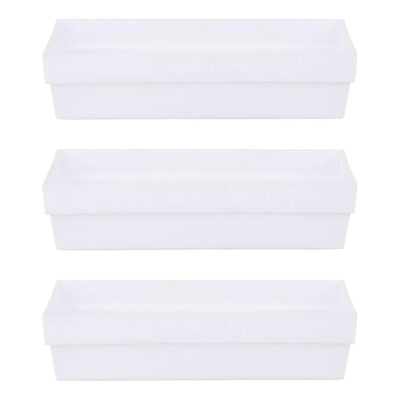 Kit Organizador de Gavetas Block com 3 Cazza Branco