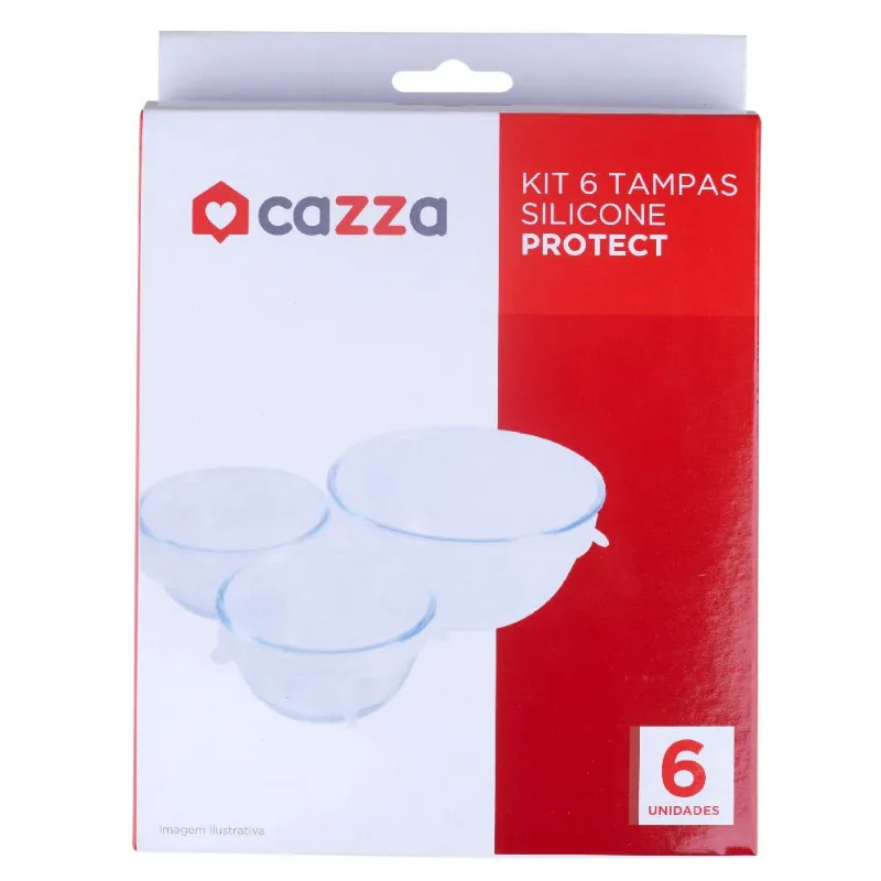 Conjunto 6 Peças Tampas de Silicone Protect CV233573 Cazza