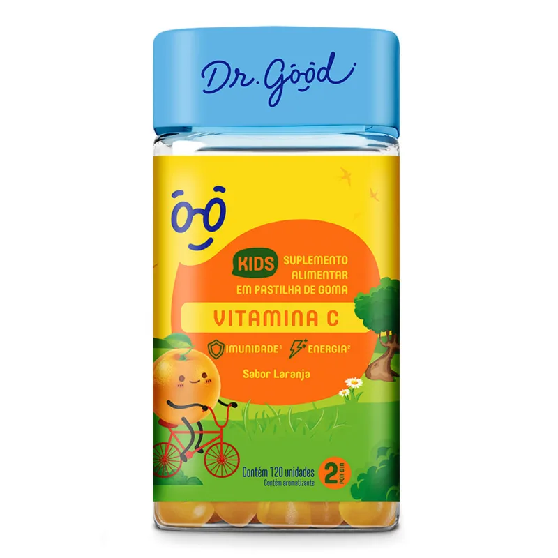 Vitamina C Dr. Good Kids Sabor Laranja C/ 120 Gomas - Dr Good