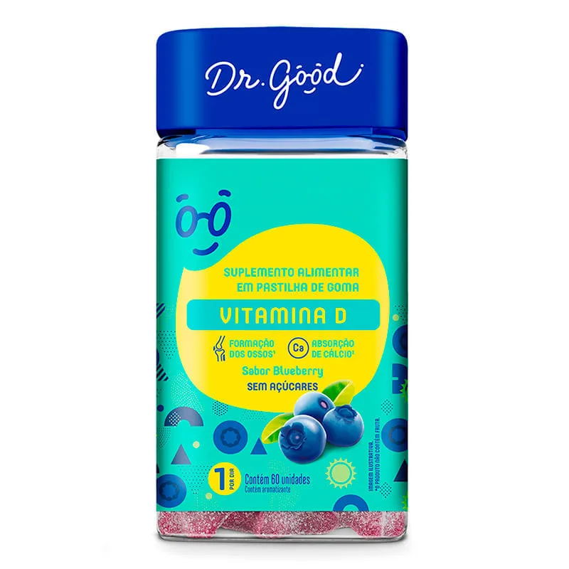 Vitamina D Blueberry 60gomas - Dr Good - Dr Good