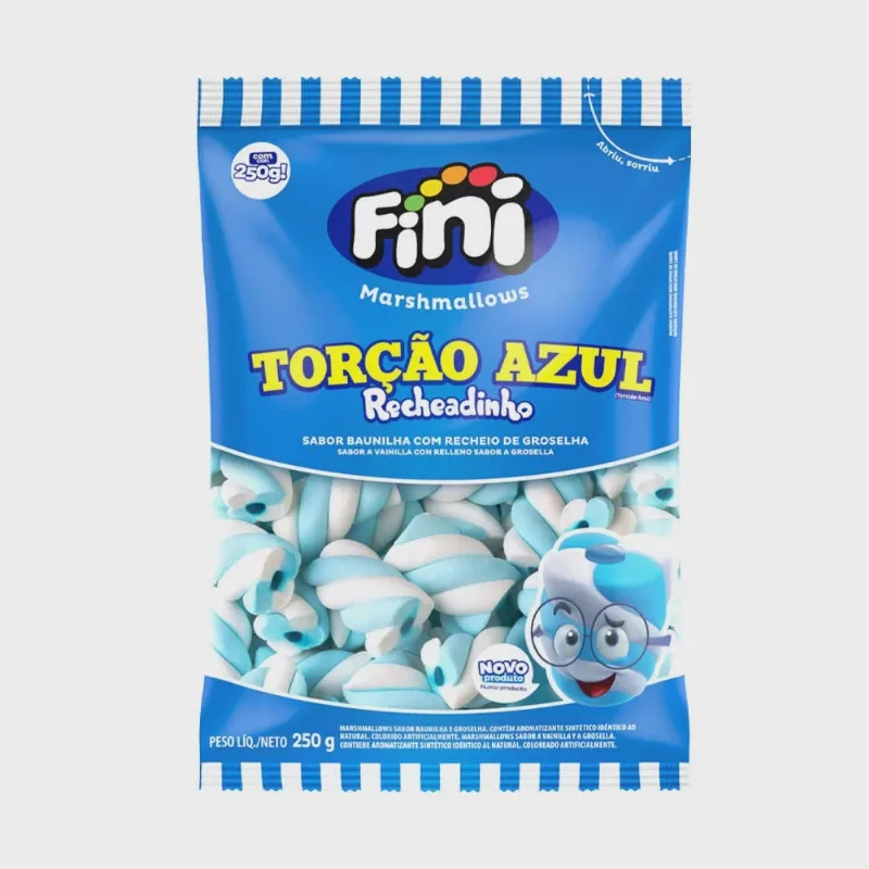 Marshmallows Rech Torcao Azul 250g Fini