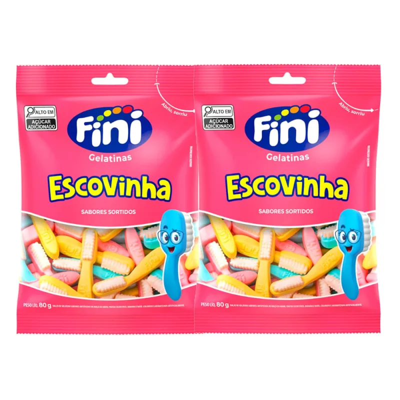 BALA FINI 90G ESCOVINHA SORTIDAS - Não Informado