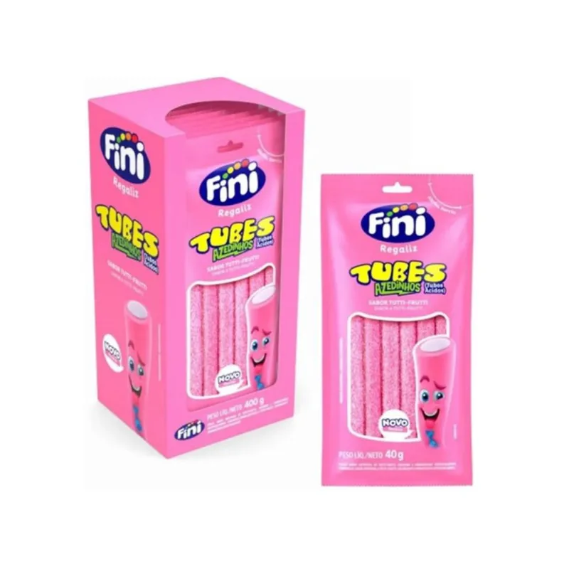 Bala Fini Tubes Azedinho Tutti Frutti 40g C/10 Unid