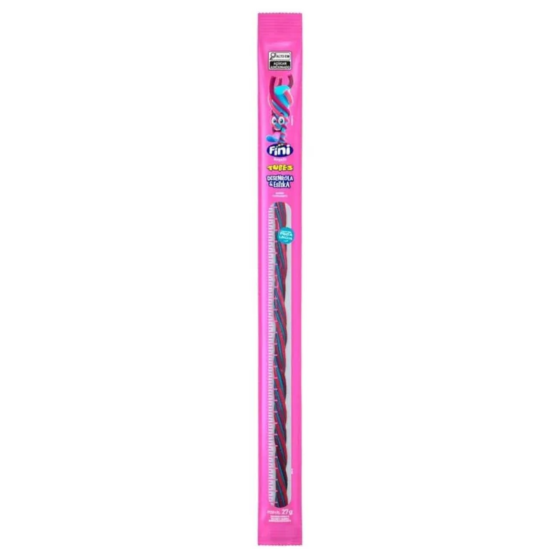 Bala Fini Regaliz Tubes Desenrola e Estika Tutti-Frutti 27g