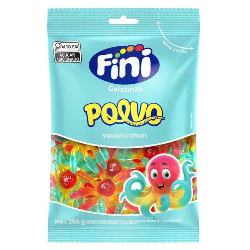 Bala de Gelatina Polvo Sortido 250g - Fini