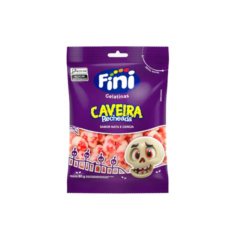 Balas de Gelatina Fini Caveira 80g