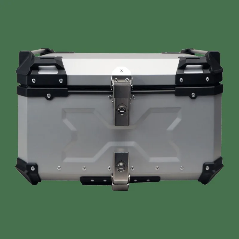 Bau Moto Traseiro 65 Litros Universal Aluminio Prata Bau Moto Traseiro 65 Litros Universal Aluminio Prata