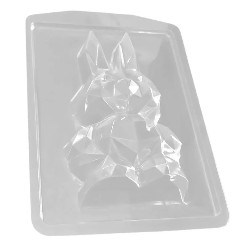 Forma De Silicone Coelho Diamantado - 10,2cm X 18cm