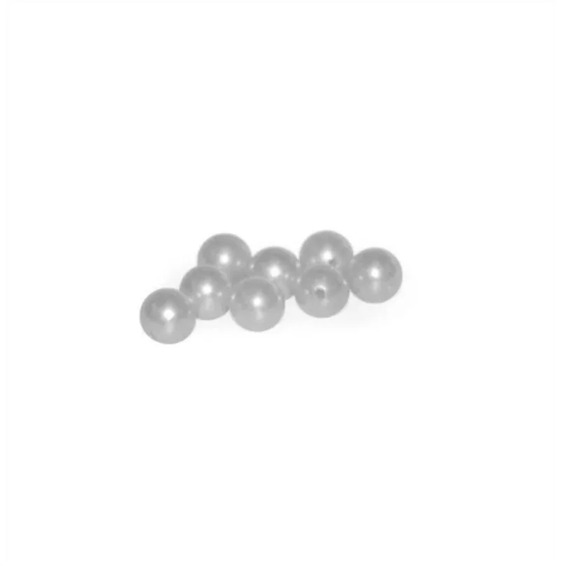 Pedraria Pérola Com Furo 6Mm 500G - Branca Pacote