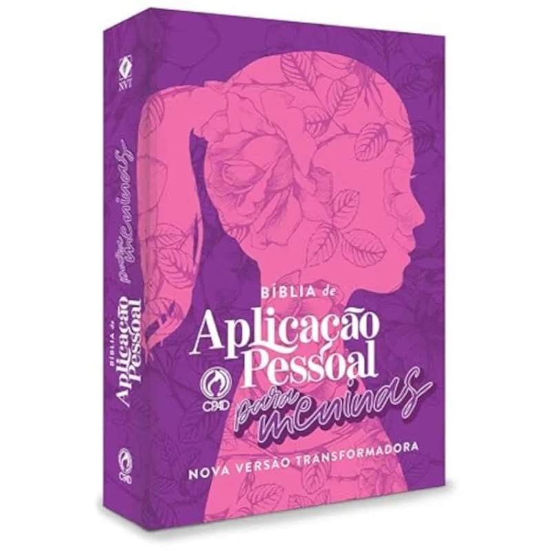 BÍBLIA DE APLICAÇÃO PESSOAL PARA MENINAS MÉDIA ROSA CAPA DURA NVT - CPAD