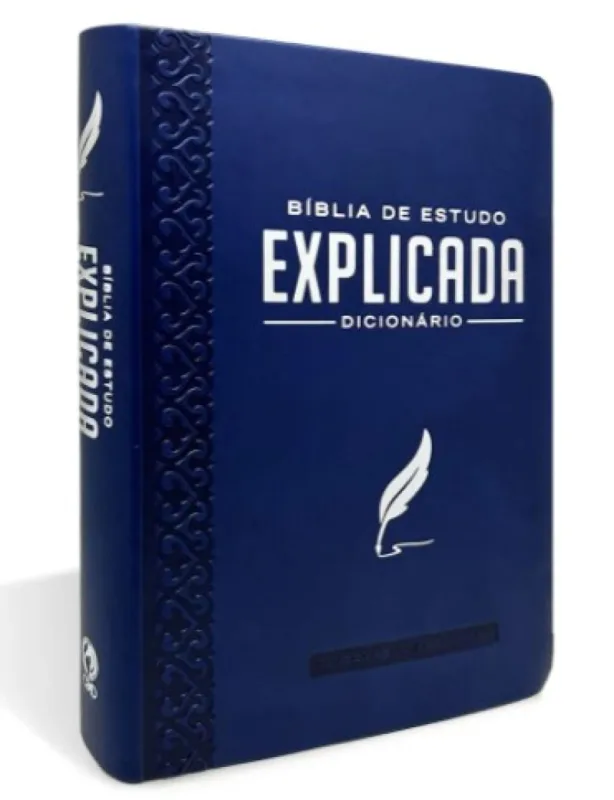 Biblia de Estudo Explicada | ARC | Letra Media | Luxo Azul - CPAD