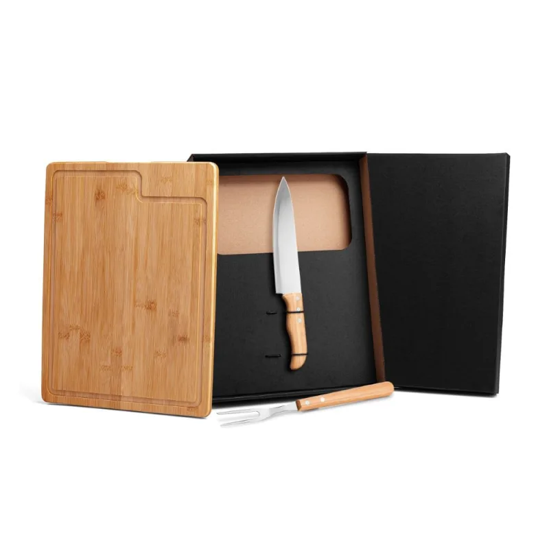 Conjunto Para Churrasco Em Bambu/Inox - 3 Pçs Welf - Welf