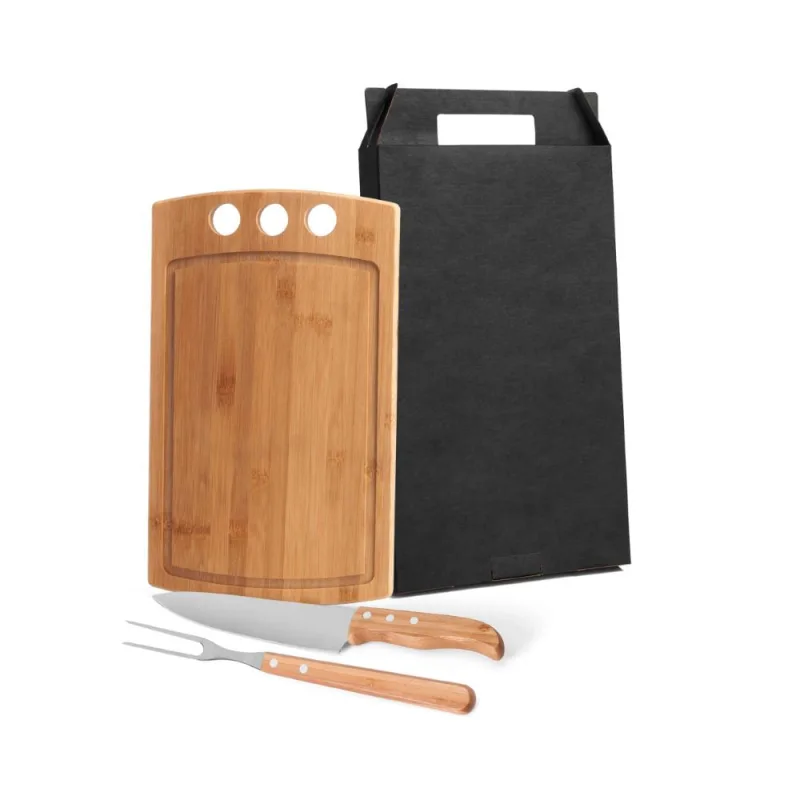 Conjunto Para Churrasco Em Bambu/Inox - 3 Pçs Welf - Welf