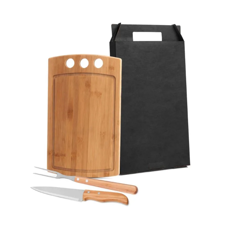 Conjunto Para Churrasco Em Bambu/Inox - 3 Pçs Welf - Welf