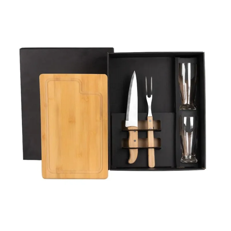 Kit Para Churrasco Com Copos - 5 Peças - Welf - Utilidades Domesticas