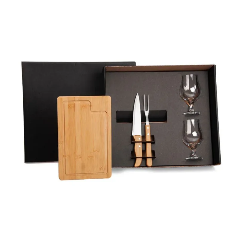 Kit Churrasco Com Copos - 5 Peças - Welf - Utilidades Domesticas
