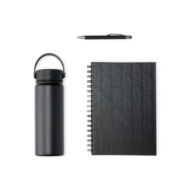 Kit Garrafa Caderno E Caneta - 3 Peças - Welf - Utilidades Domesticas