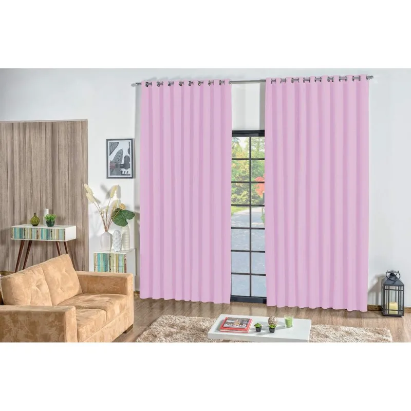 Cortina Rafaella Oxford 3,00 X 2,50 Rosa