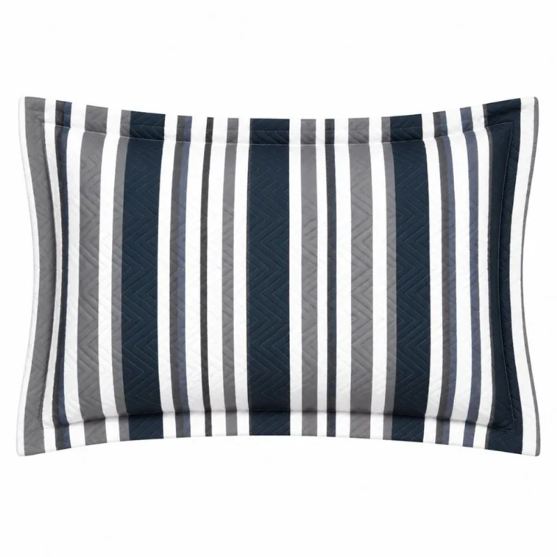 Porta Travesseiro Com Aba Harmonia 50x70cm Realce Premium - Listras