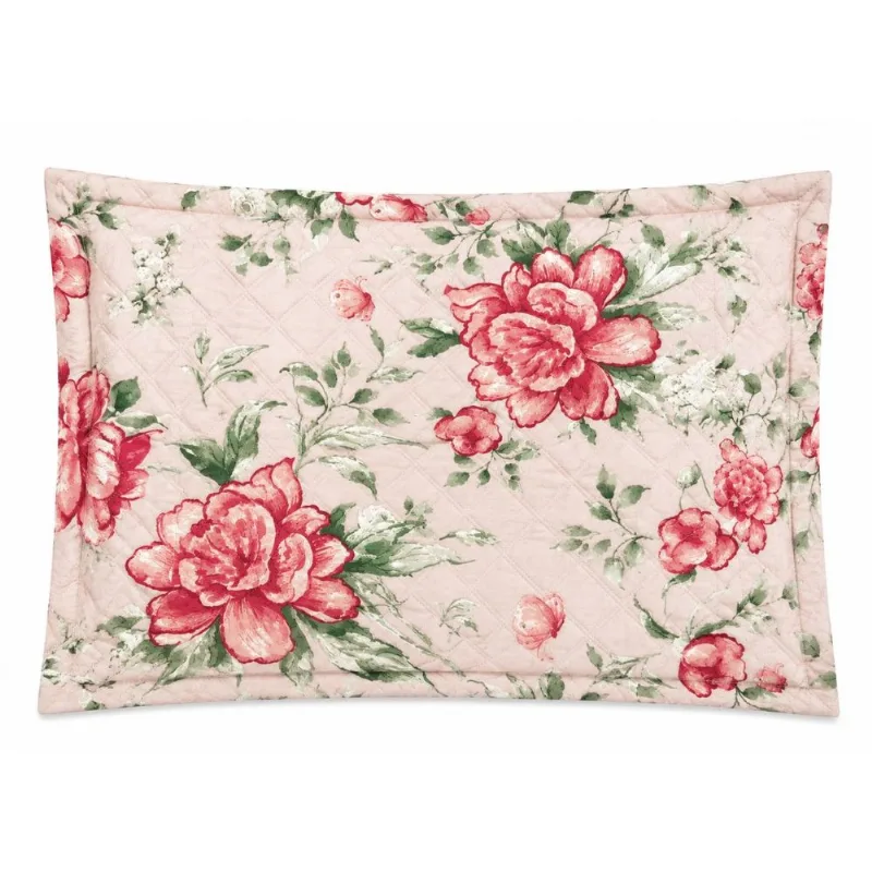 Porta Travesseiro Com Aba Harmonia 50x70cm Realce Premium - Rosas