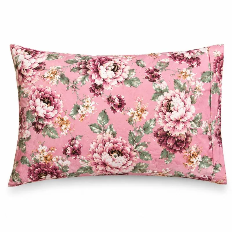 Porta Travesseiro Com Aba Harmonia 50x70cm Realce Premium Flores