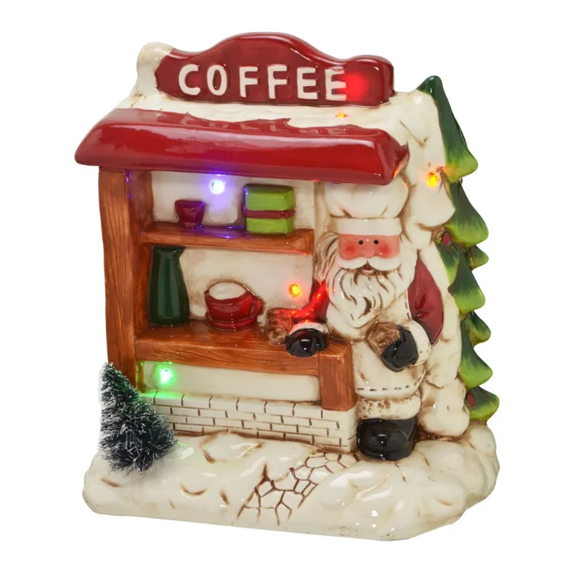 Cenario natal com lud de LED coffee
