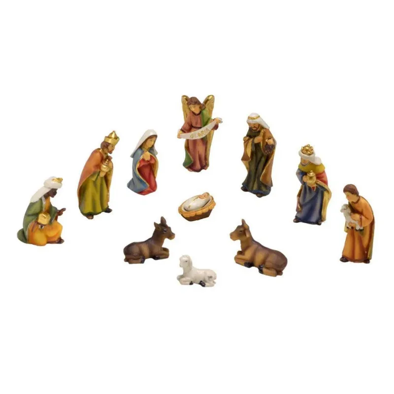 Presépio De Natal 8cm 11 Peças Decorativo Jesus Mabruk - Mabruk