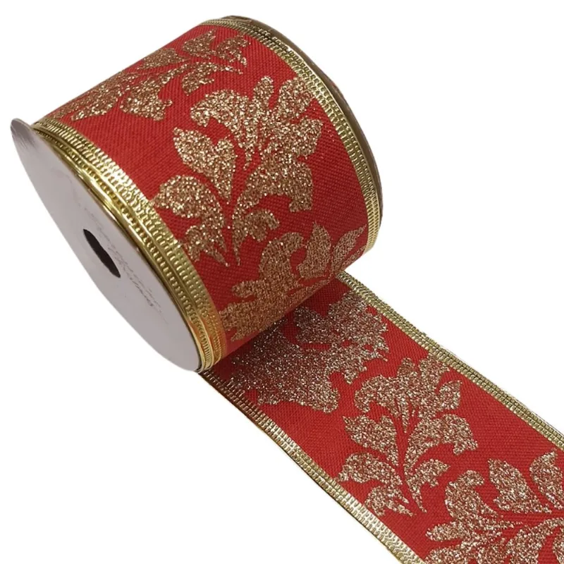 FITA NATALINA VERMELHO E DOURADO