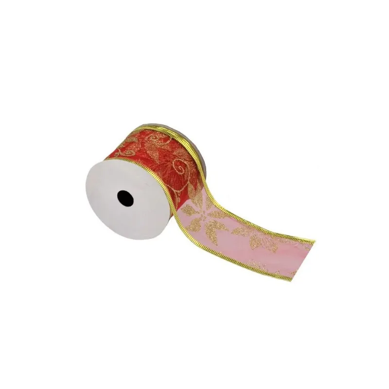 FITA NATALINA VERMELHO E DOURADO 9,14M