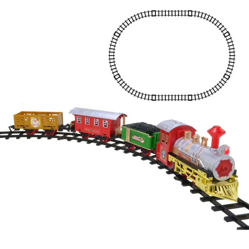 Trem eletrico de chao natalino com 12pçs