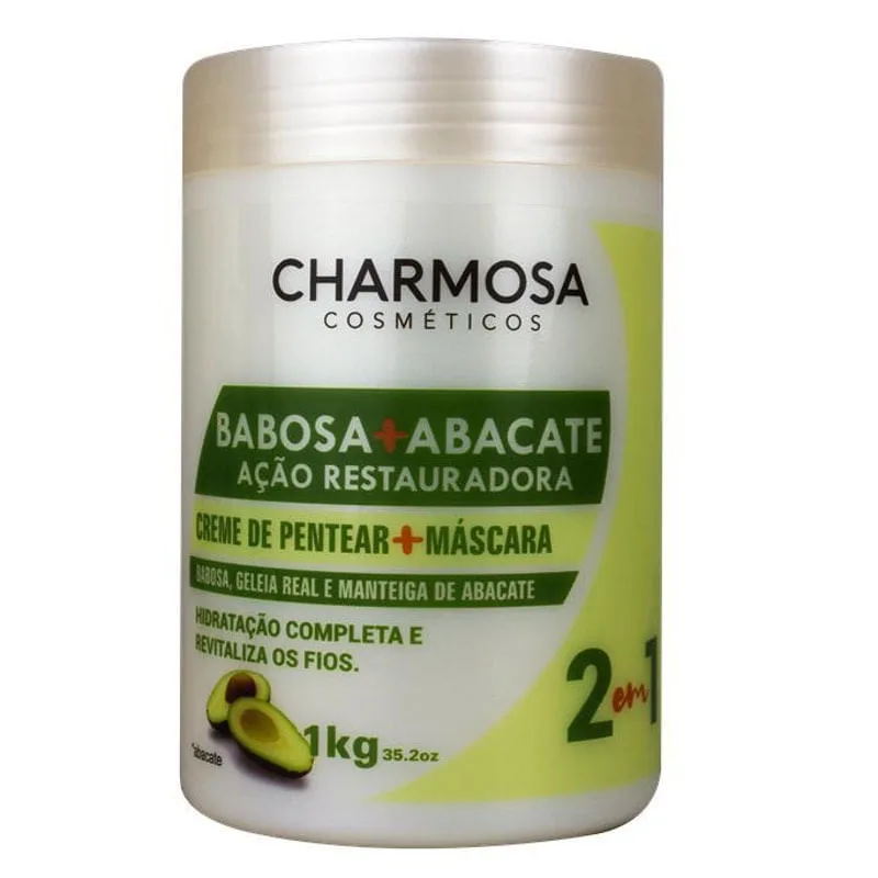 Creme De Pentear + Máscara - 2 Em 1 - Babosa+abacate 1kg - Não Informado - Higiene E Perfumaria