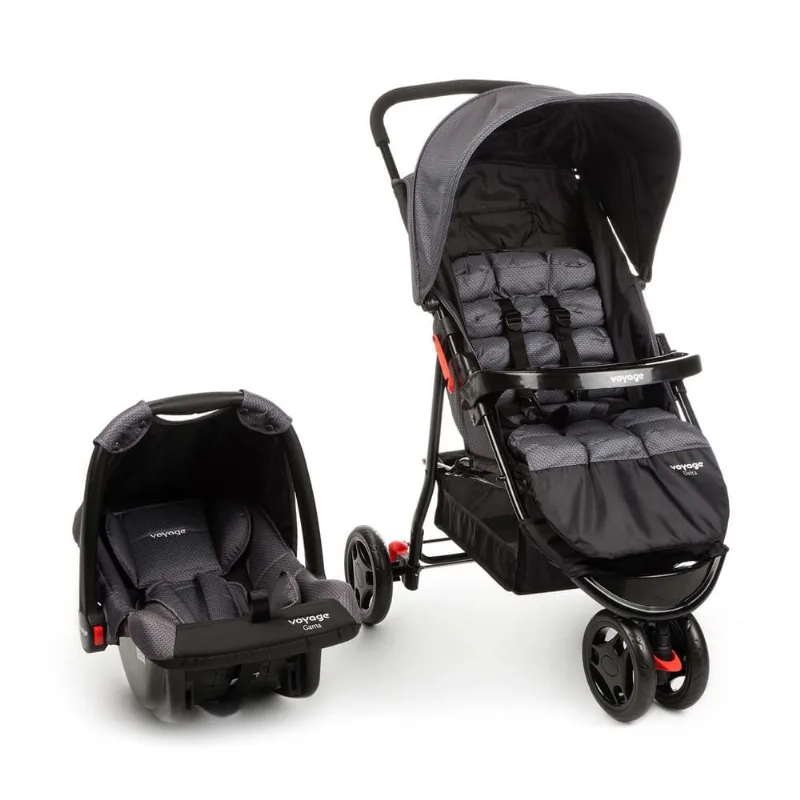 Travel System Delta Voyage - Cinza Grid