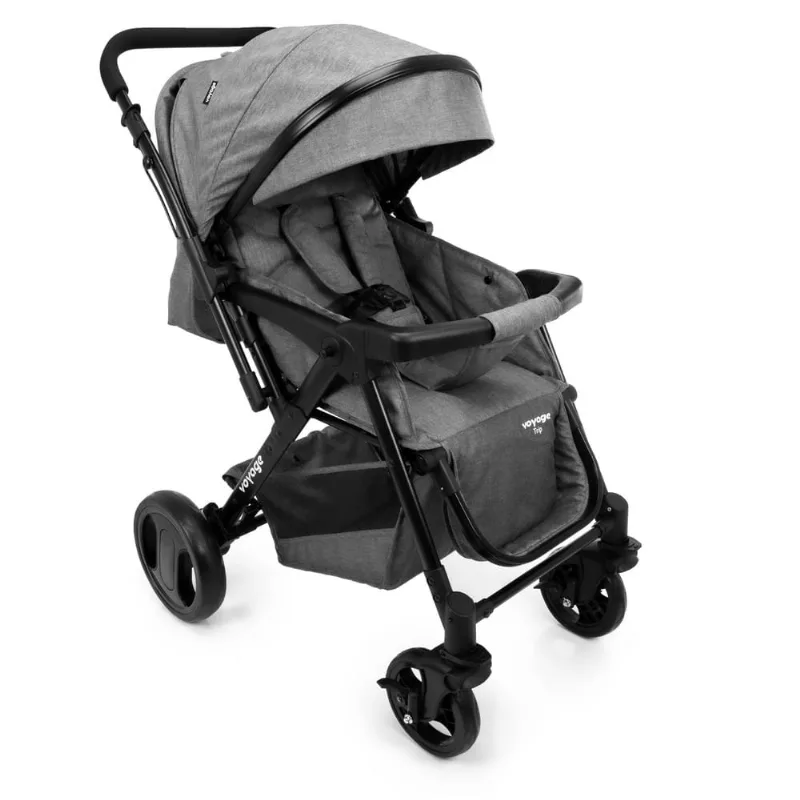 Carrinho de Bebê Trip Voyage - Cinza Mescla