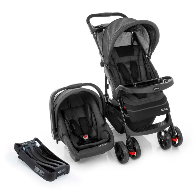 Travel System Moove 2.0 Trio Cosco - Preto Mescla