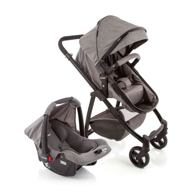 Travel System - Vip - Mescla Cinza - Voyage